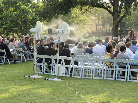 Outdoor Cooling Fan Rental for Wedding in College Station TX
