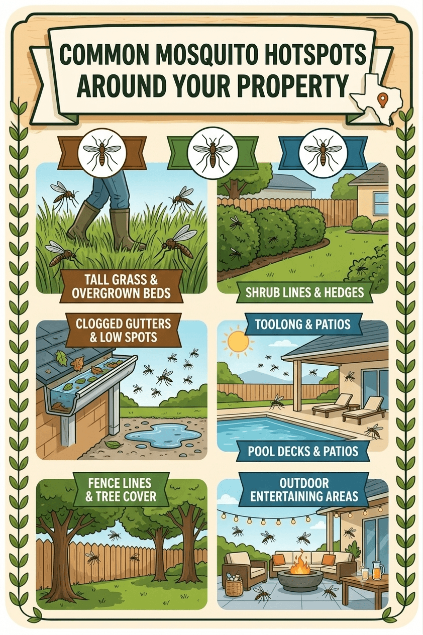 Common Mosquito Hotspots Around Your Property in Navasota