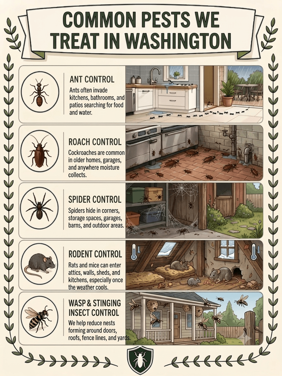 Common Pests We Treat in Washington