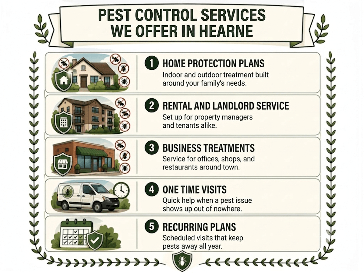Pest Control Services We Offer in Hearne